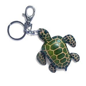 Genuine Leather Handmade Turtle Keychain